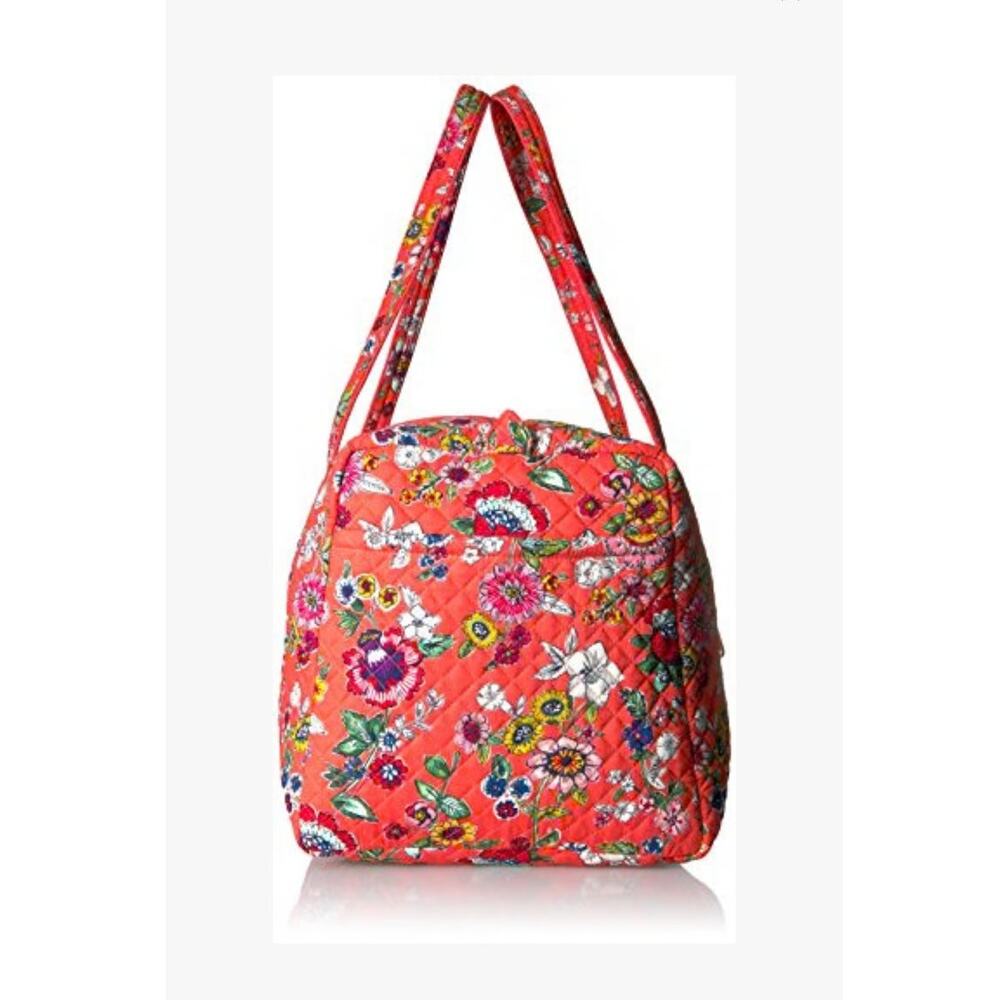 Vera Bradley Iconic Large Duffle Floral Coral Pattern - Picture 8 of 10